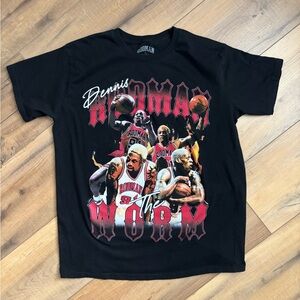 Men’s Black Dennis Rodman - WORM Tee, Size XL